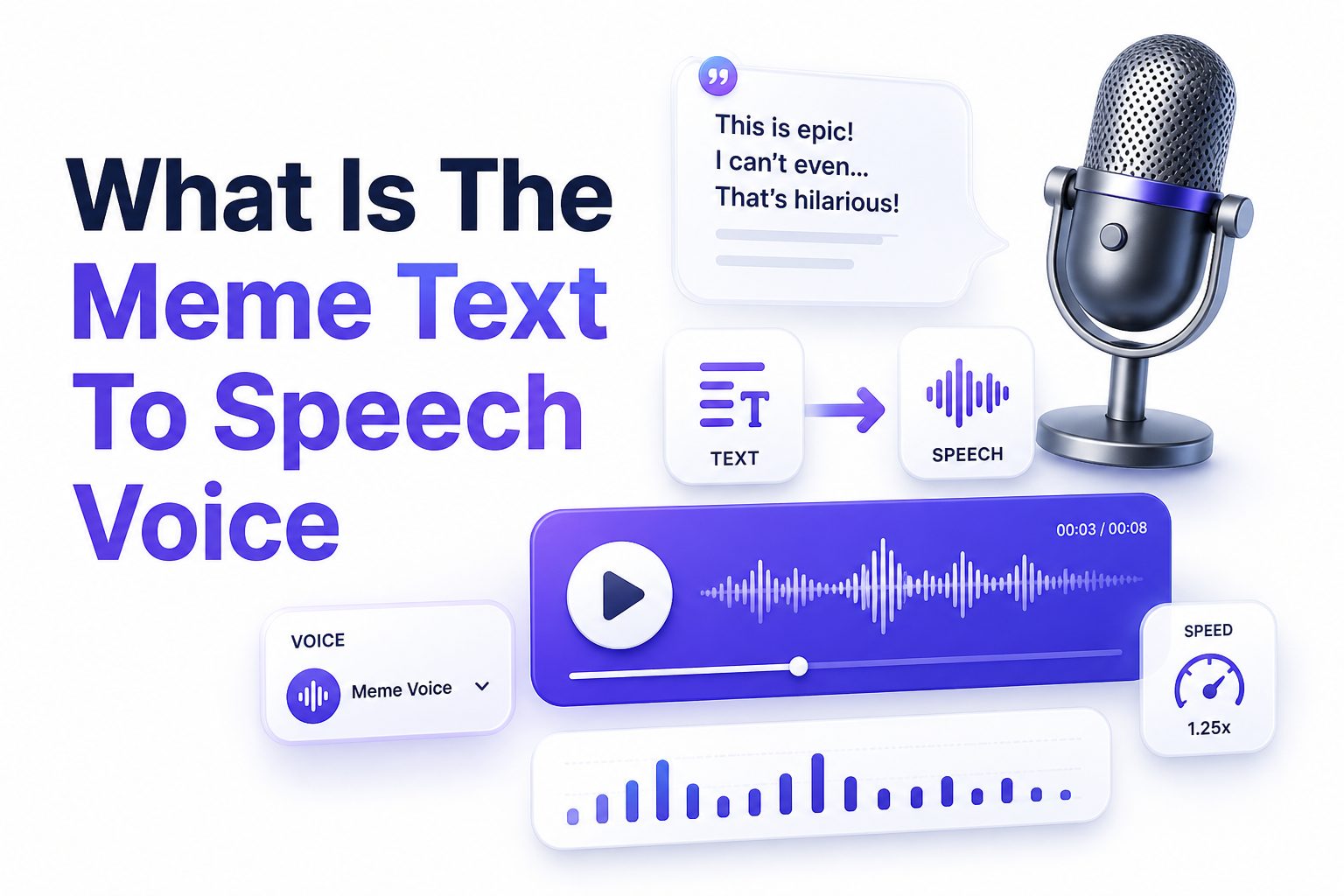 A phone showing a viral meme video with a text-to-speech voice caption